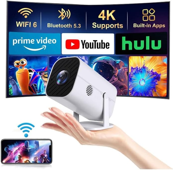 Mini Projector with WiFi and Bluetooth, Projectors