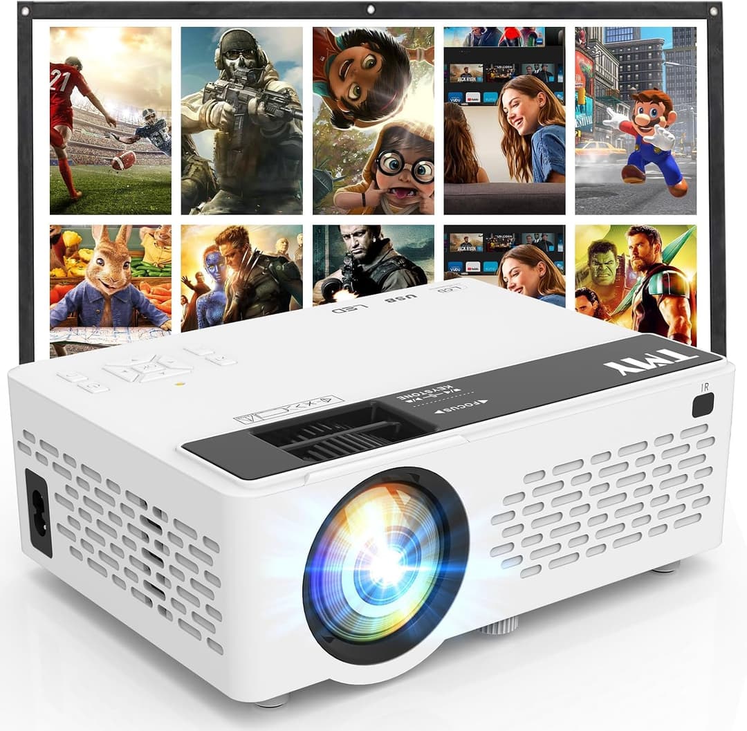 TMY Mini Portable Projector with 80in Screen, Projectors